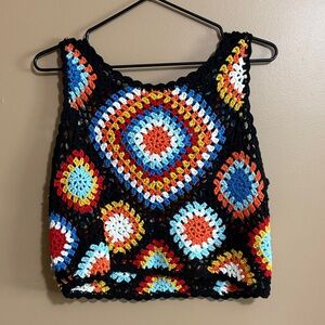Altar'd State Multicolor Crochet Tank Top